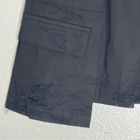 Carmar Women's Black Distressed Cargo Mini Skirt Size 8 New With Tags - Picture 4 of 12